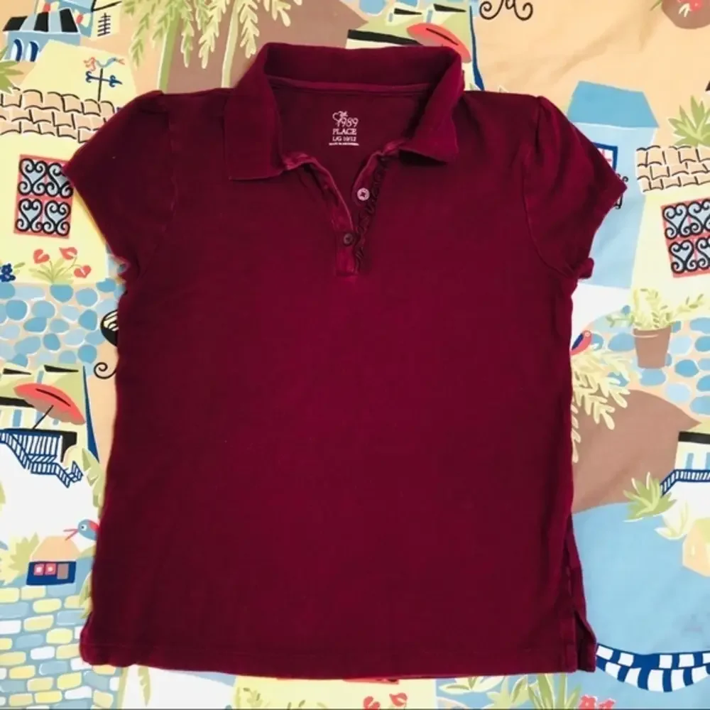 Children’s Place uniform shirt maroon girls L10/12